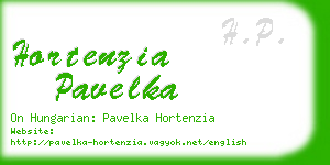 hortenzia pavelka business card